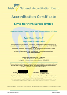 Exyte Northern Europe Limited  9038  Cert thumbnail