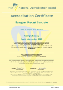 Banagher Precast Concrete  399T Cert thumbnail