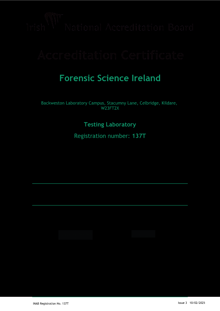 Forensic Science Laboratory  137T Cert thumbnail