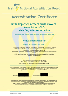 Irish Organic Farmers & Growers Association 6009 Cert thumbnail