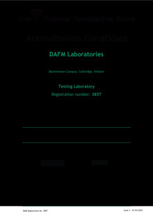 DAFM Laboratories  385T Cert thumbnail