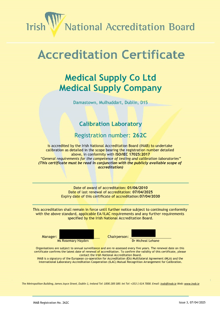 Medical Supply Co. Ltd  262C Cert thumbnail