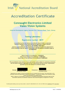 Connaught Electronics Limited  381T Cert thumbnail