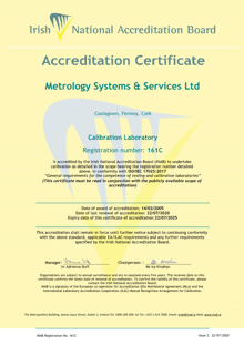 Metrology Systems & Services Ltd  161C Cert thumbnail