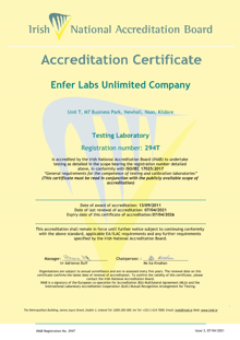 Enfer Labs Unlimited Company  294T Cert thumbnail