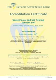 Geotechnical and Soil Testing Services Ltd  386T Cert thumbnail
