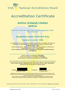 Amtivo (Ireland) Limited 5006 Cert thumbnail