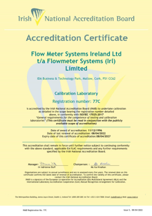 Flow Meter Systems (Ire) ltd  77C Cert thumbnail