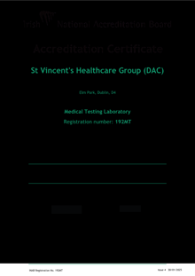 St Vincent's Hospital Healthcare DAC 192MT Cert thumbnail