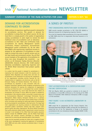 INAB Newsletter October 2004