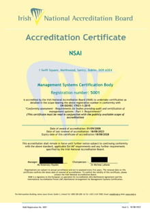 NSAI  5001  Cert thumbnail