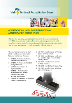 Accreditation with the Irish National Accreditation Board summary image